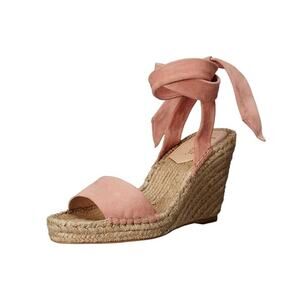 Loeffler Randall Harper Espadrille Wedge Sandal Pink Size 10